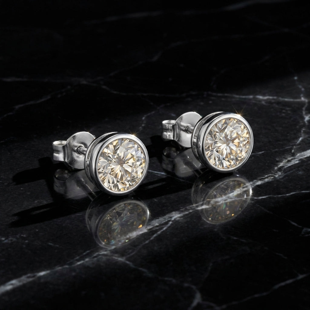 Aretes Rond Parfait Moissanita