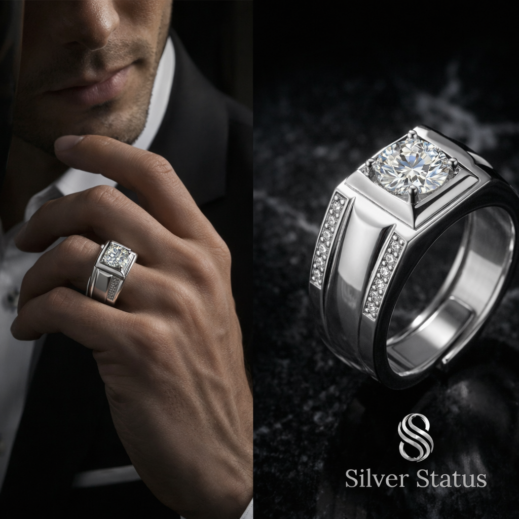Anillo Géométrie Hombre Moissanita