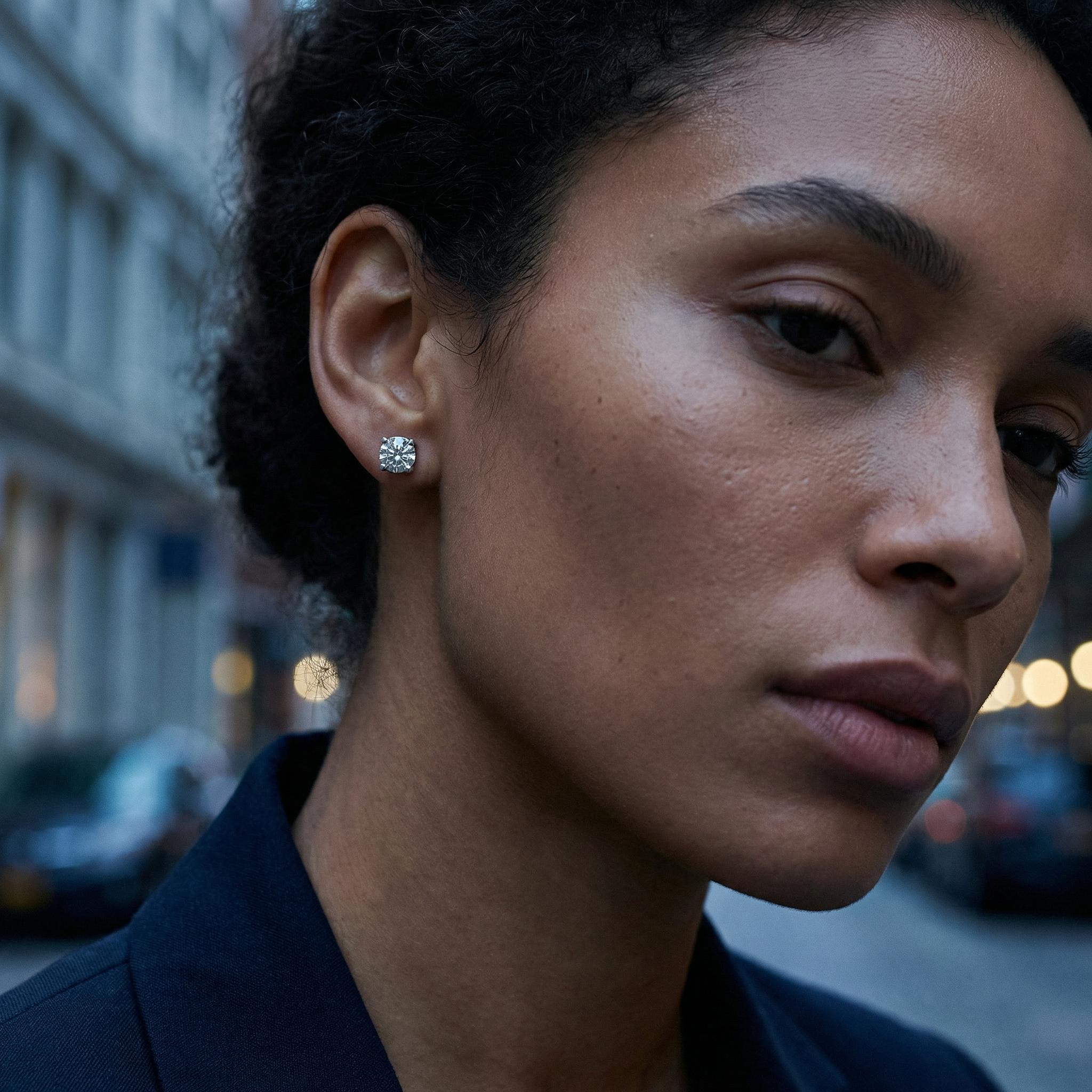Pendientes Solitaire Quatre — Moissanita & Plata 925