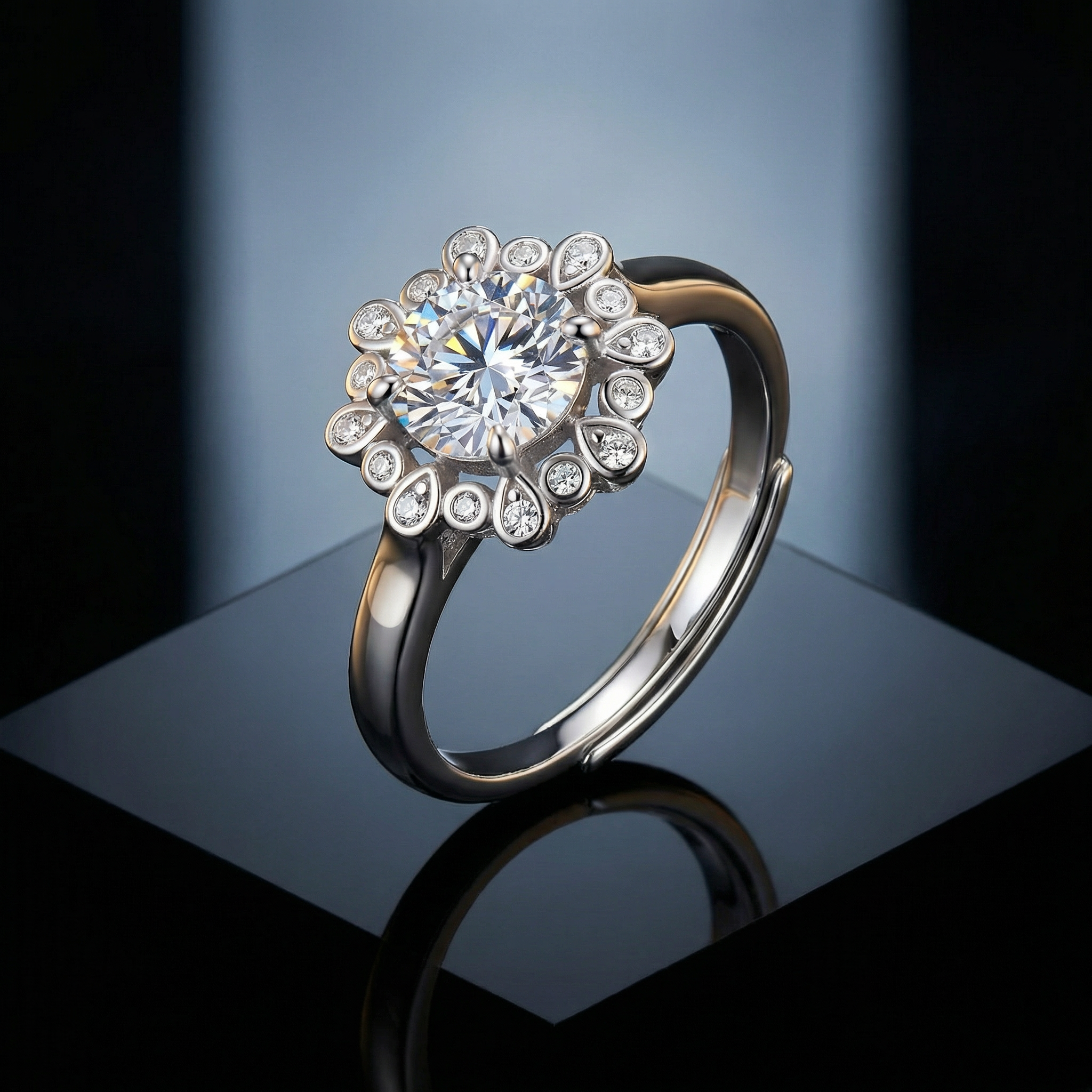 Anillo Pivoine Bold Moissanita