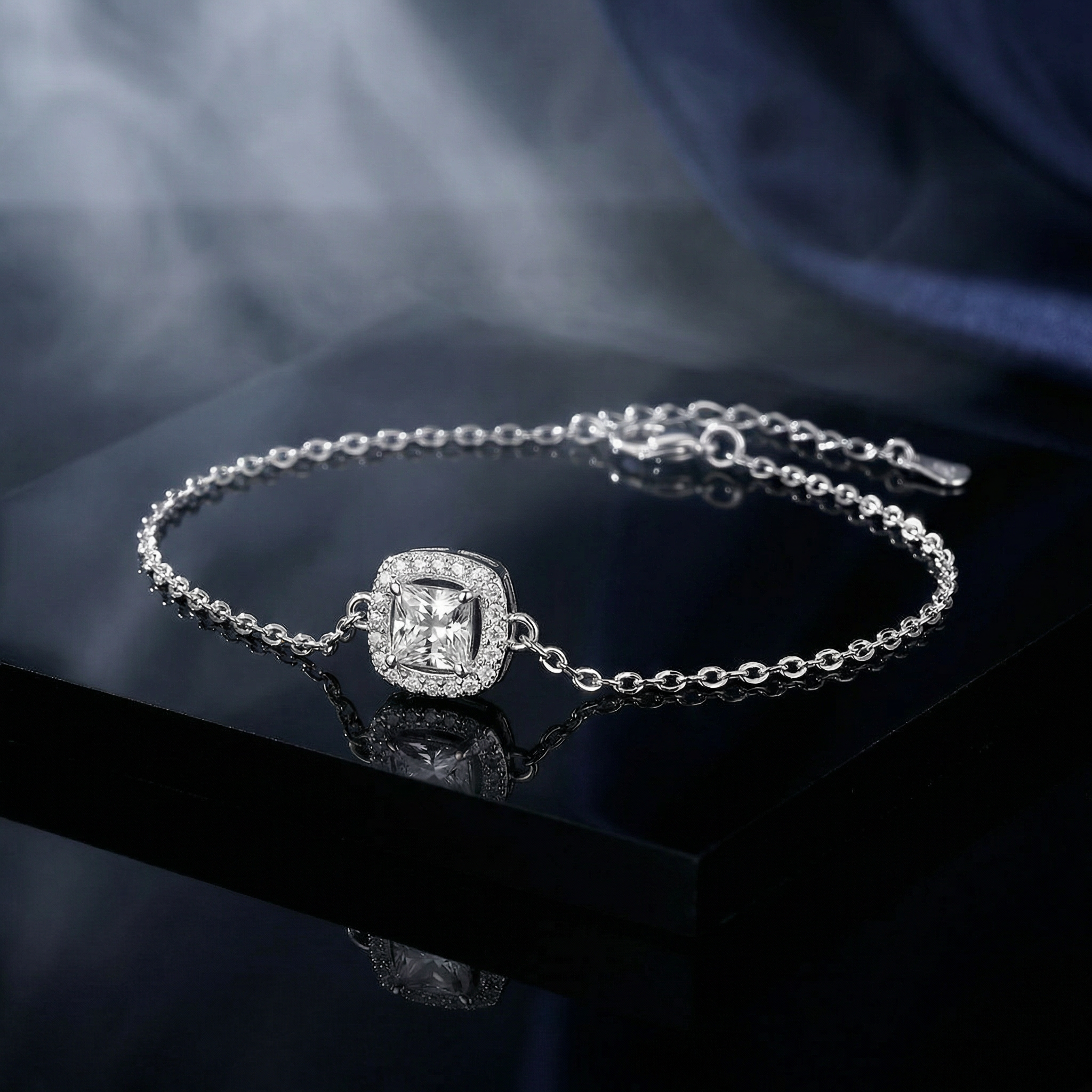 Pulsera Carré Link Moissanita