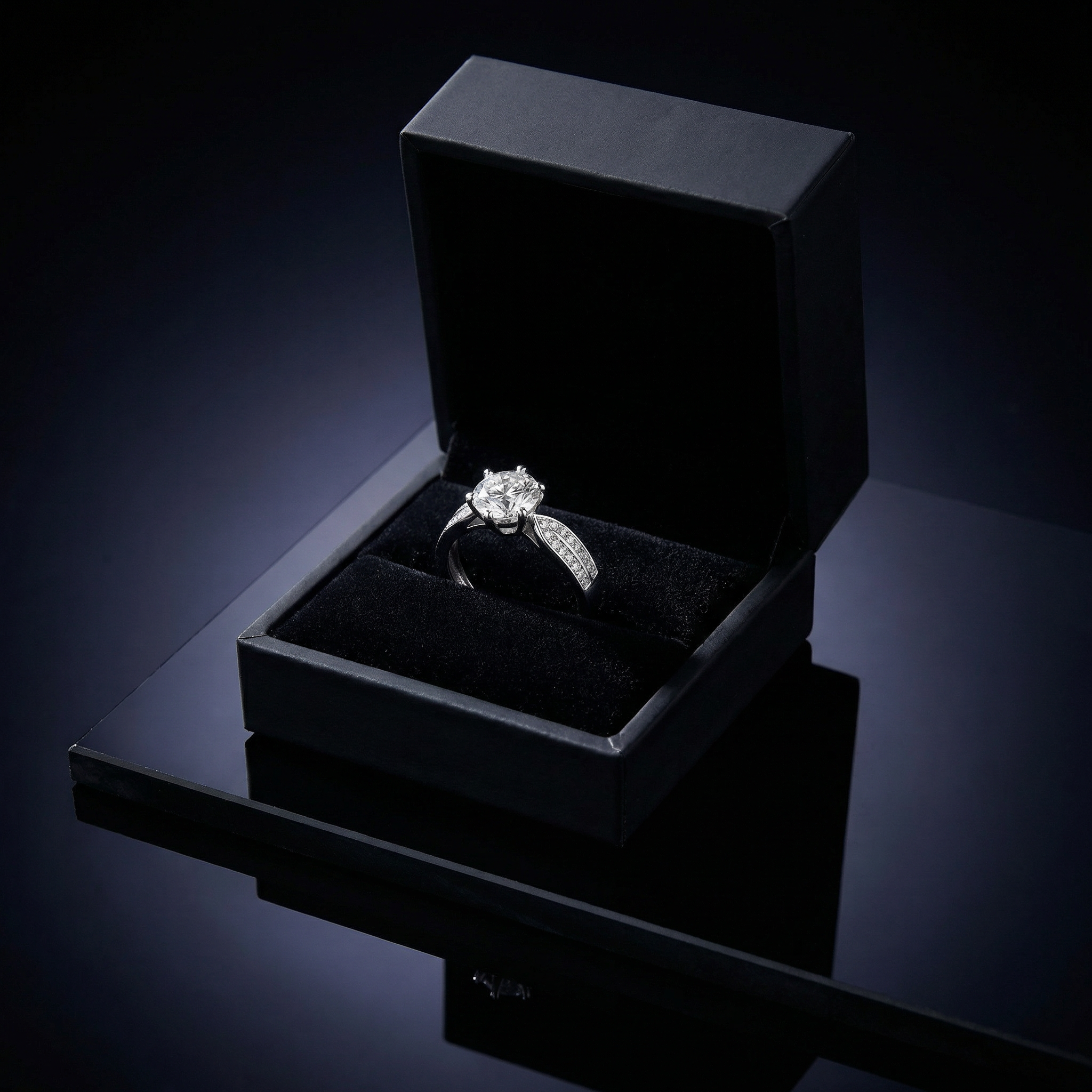 Anillo Six Garras Moissanita