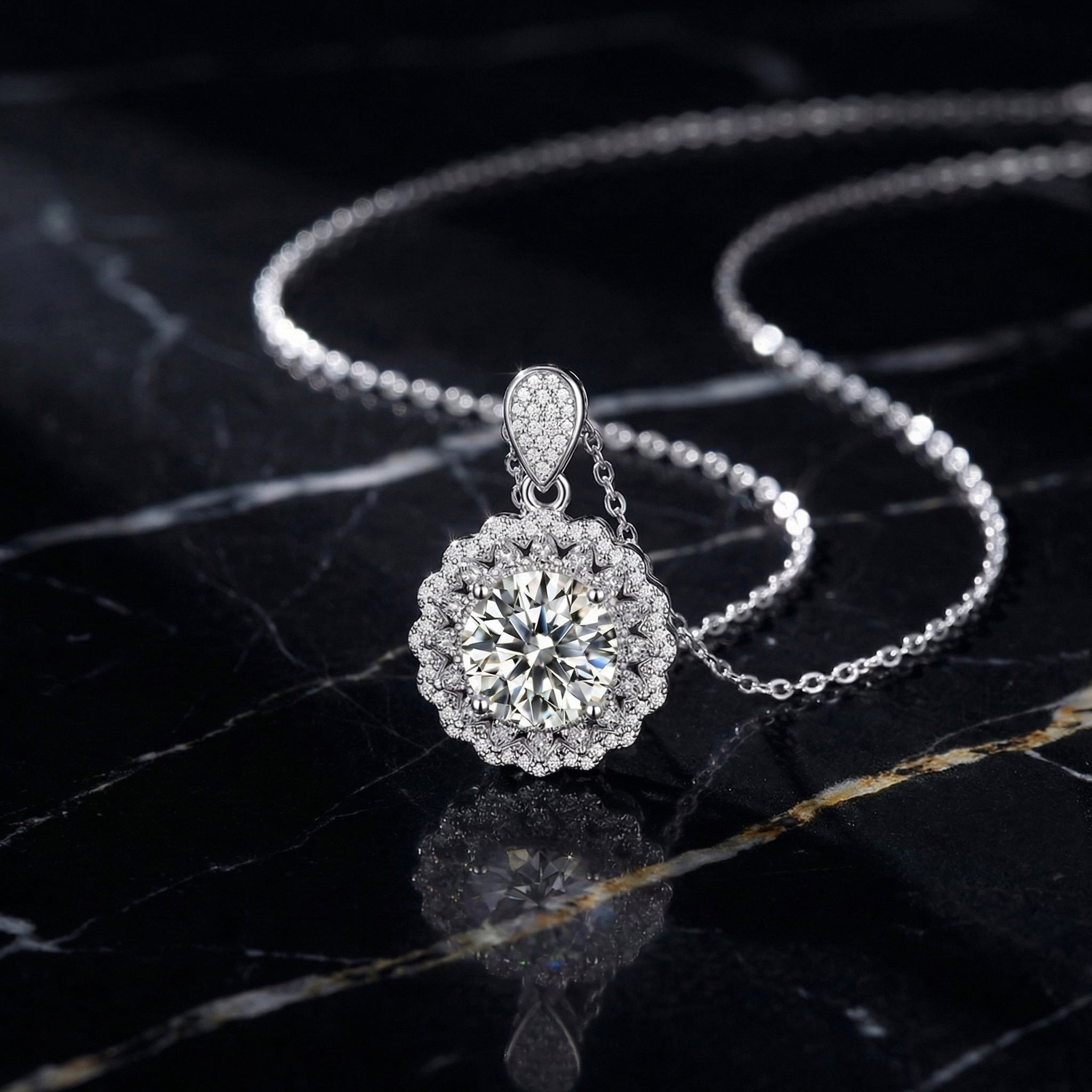 Collana Fleur Luxe Moissanita