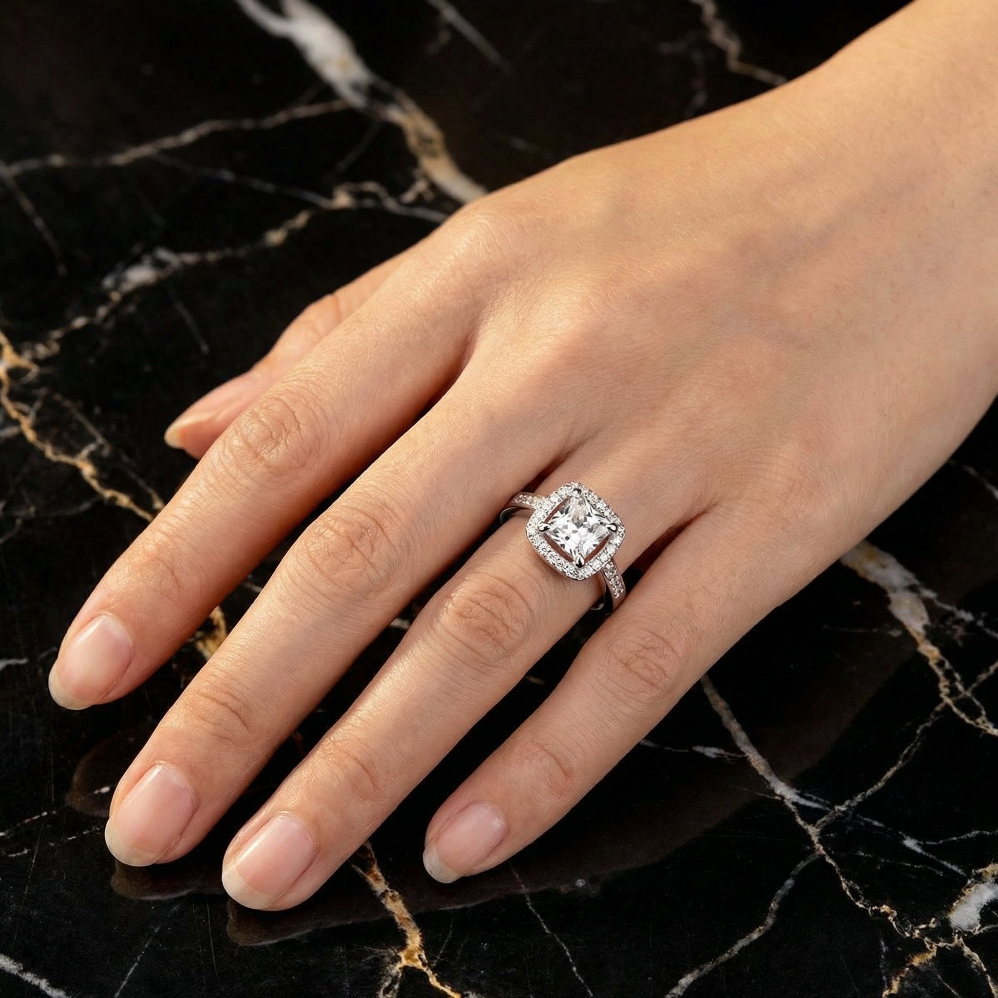 Anillo Carré Brillant Moissanita