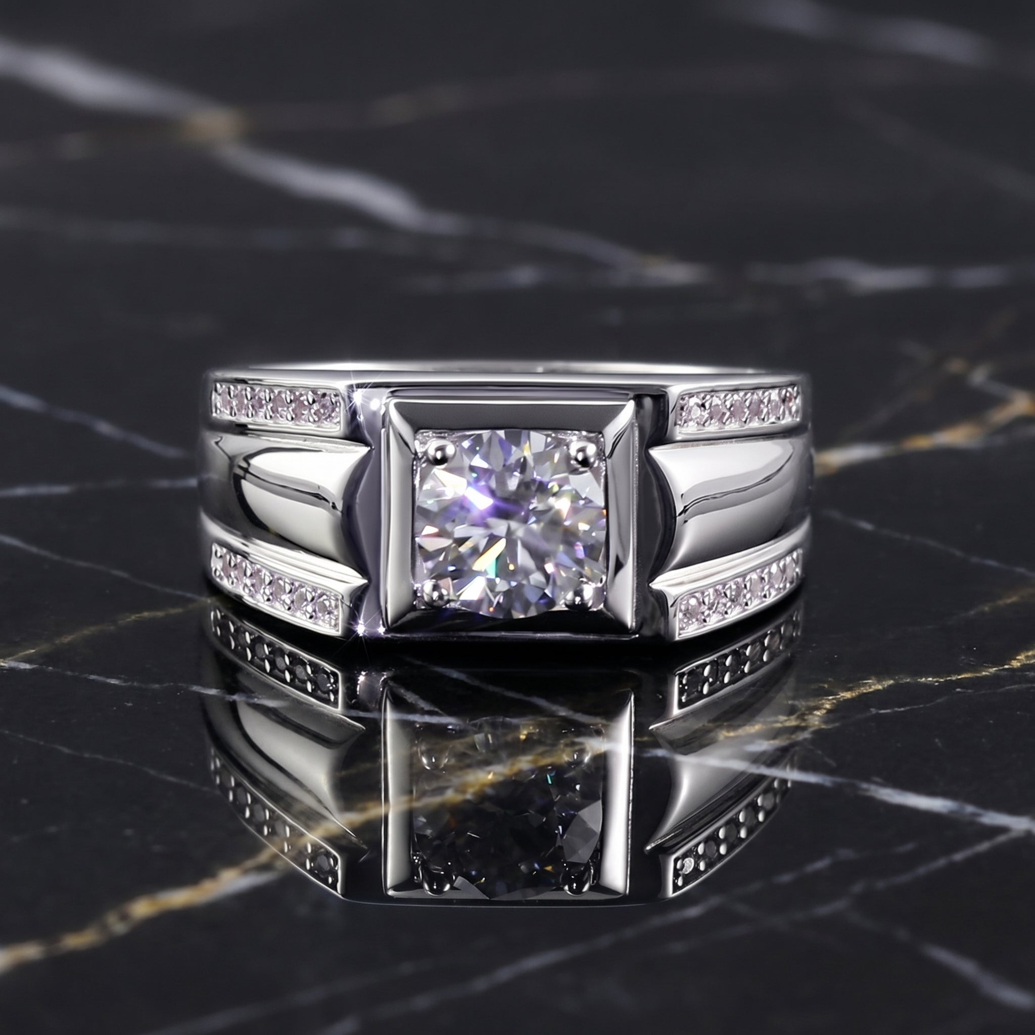 Anello Géométrie Hombre Moissanita