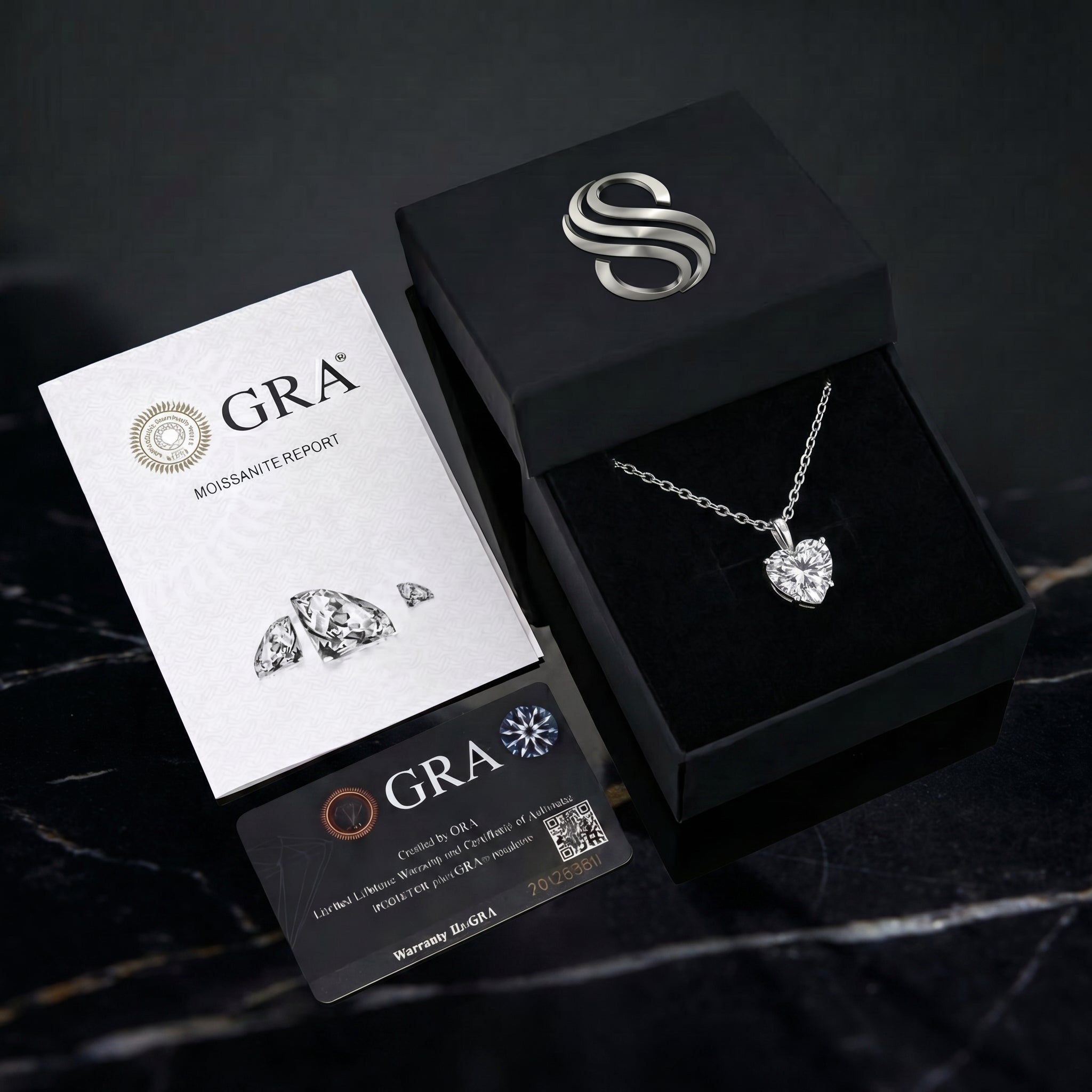 Collana Cœur Éternel Moissanita