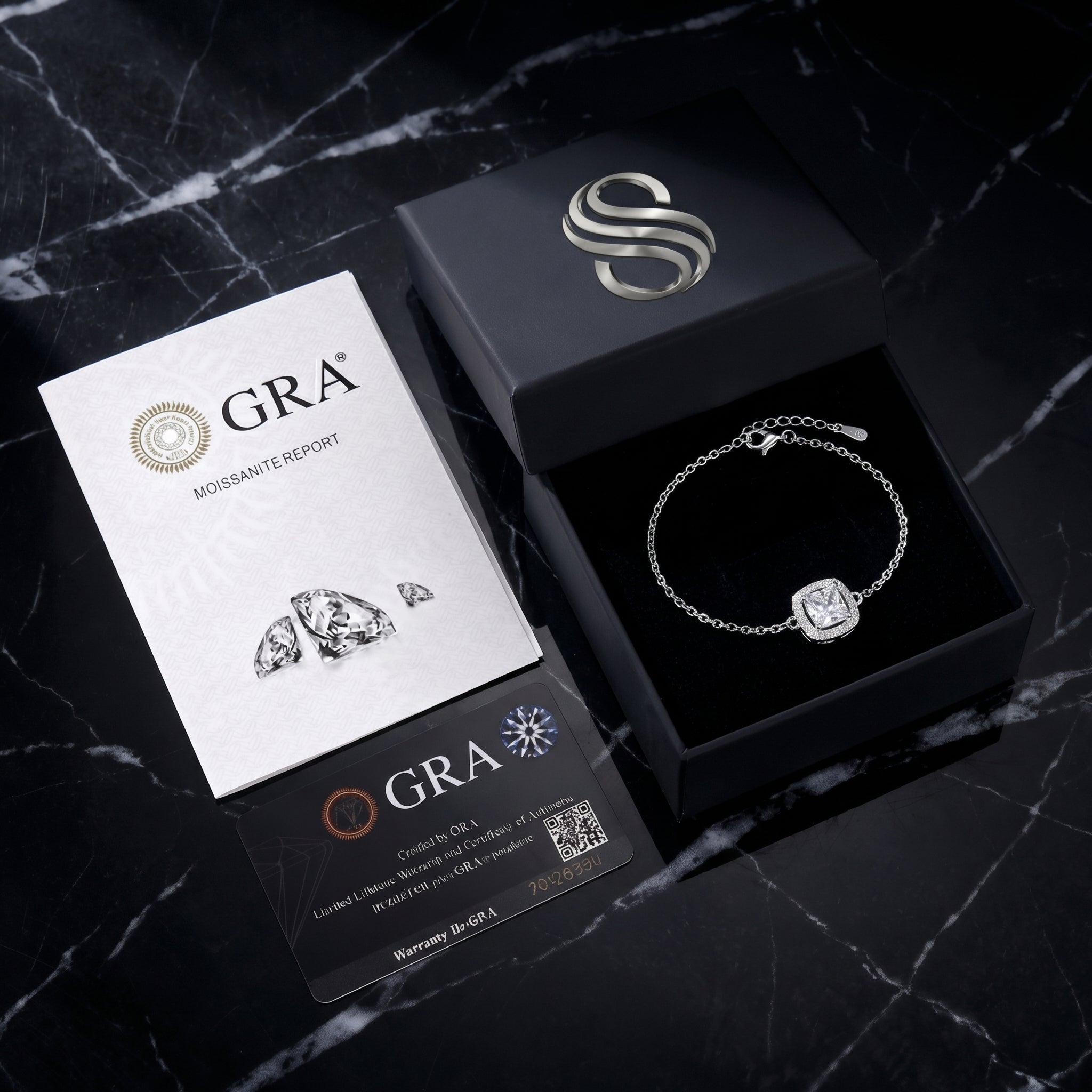 Bracciale Carré Link Moissanita