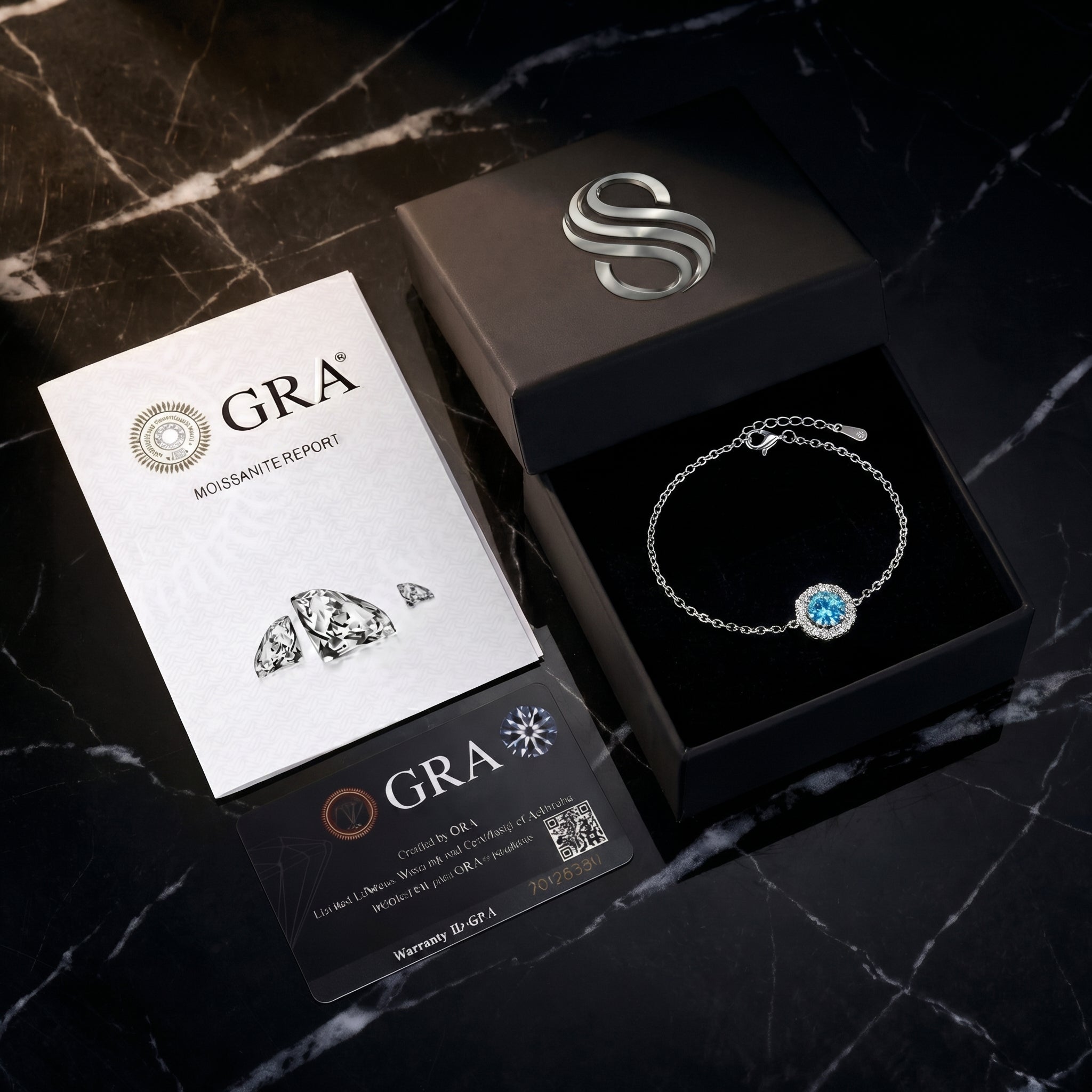 Bracciale Fleur Bleue Moissanita