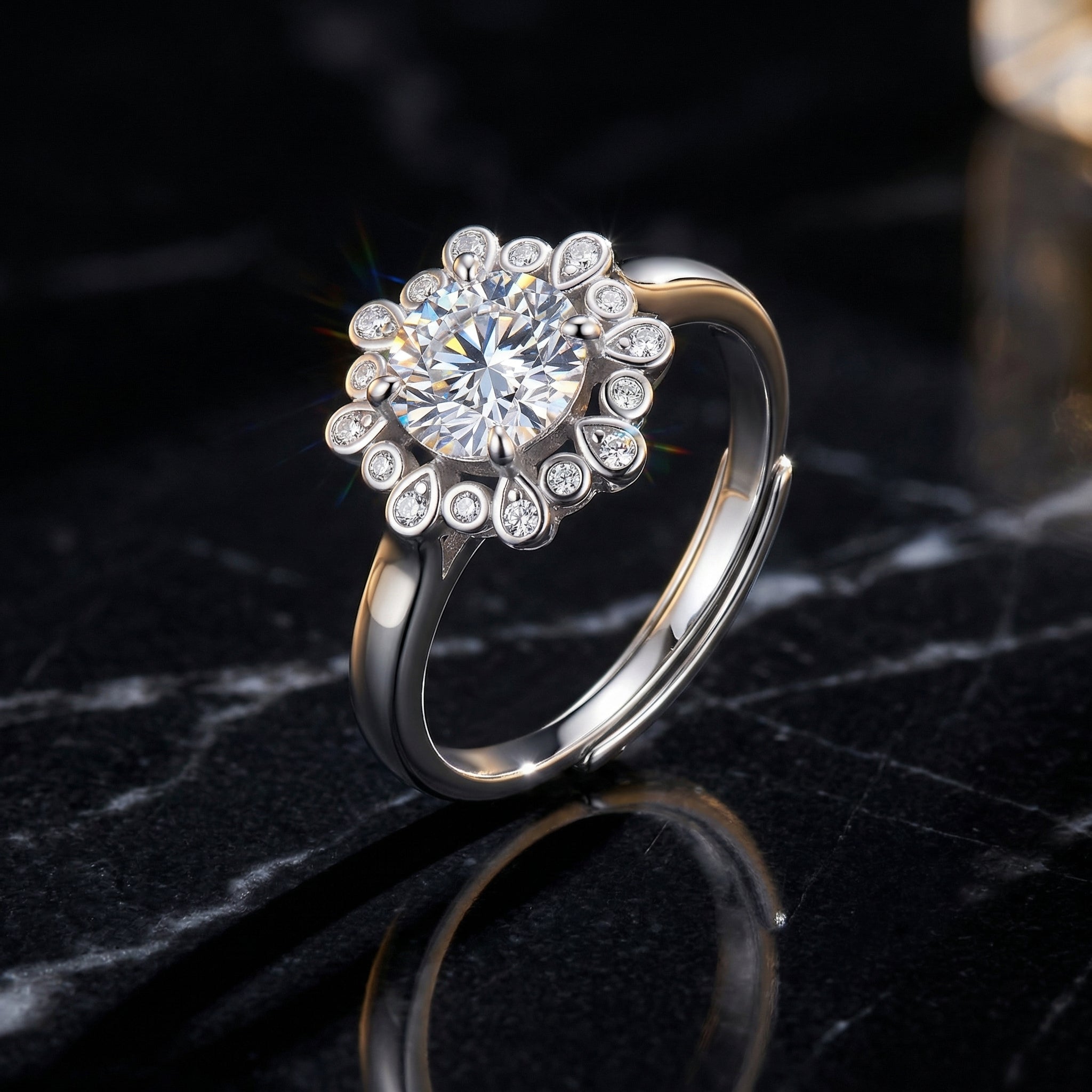 Anillo Pivoine Bold Moissanita