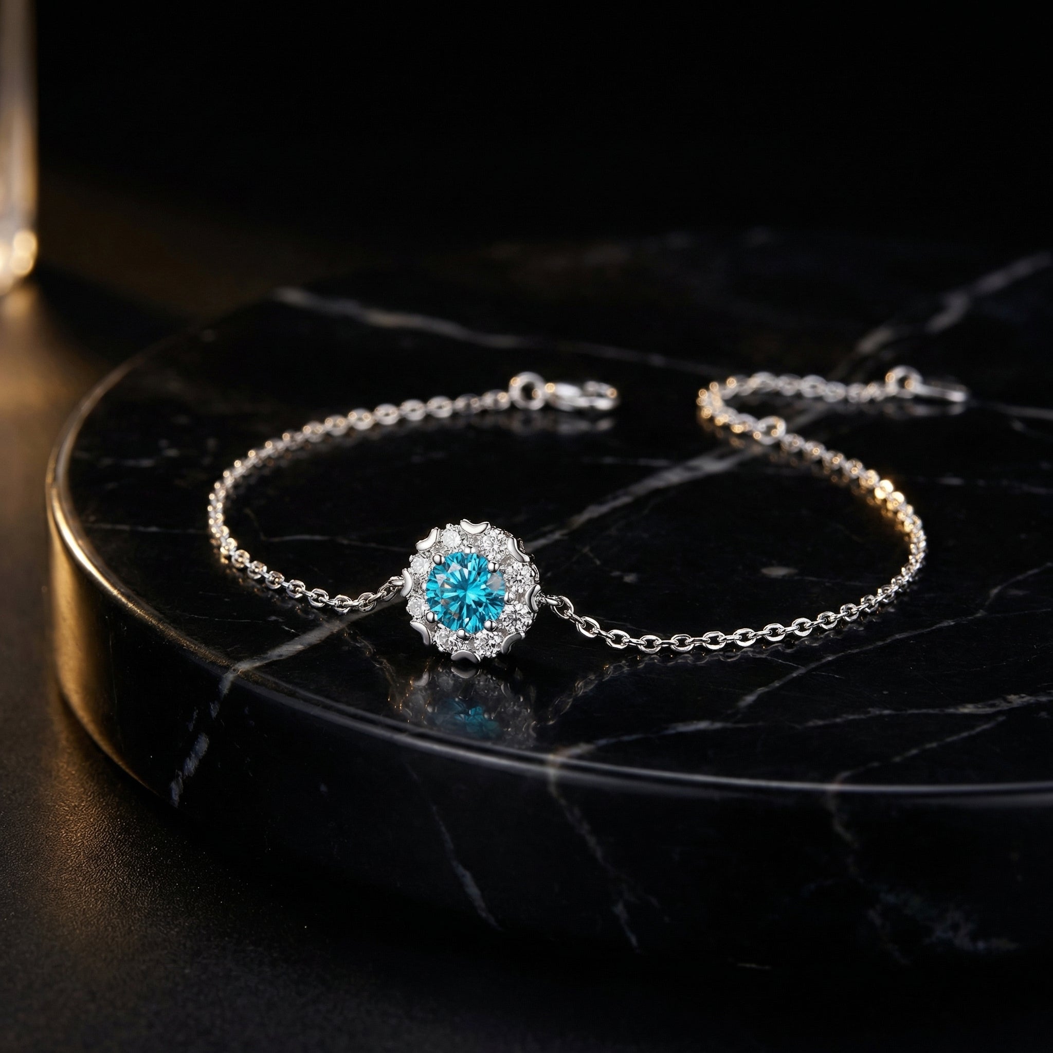 Pulsera Fleur Bleue Moissanita