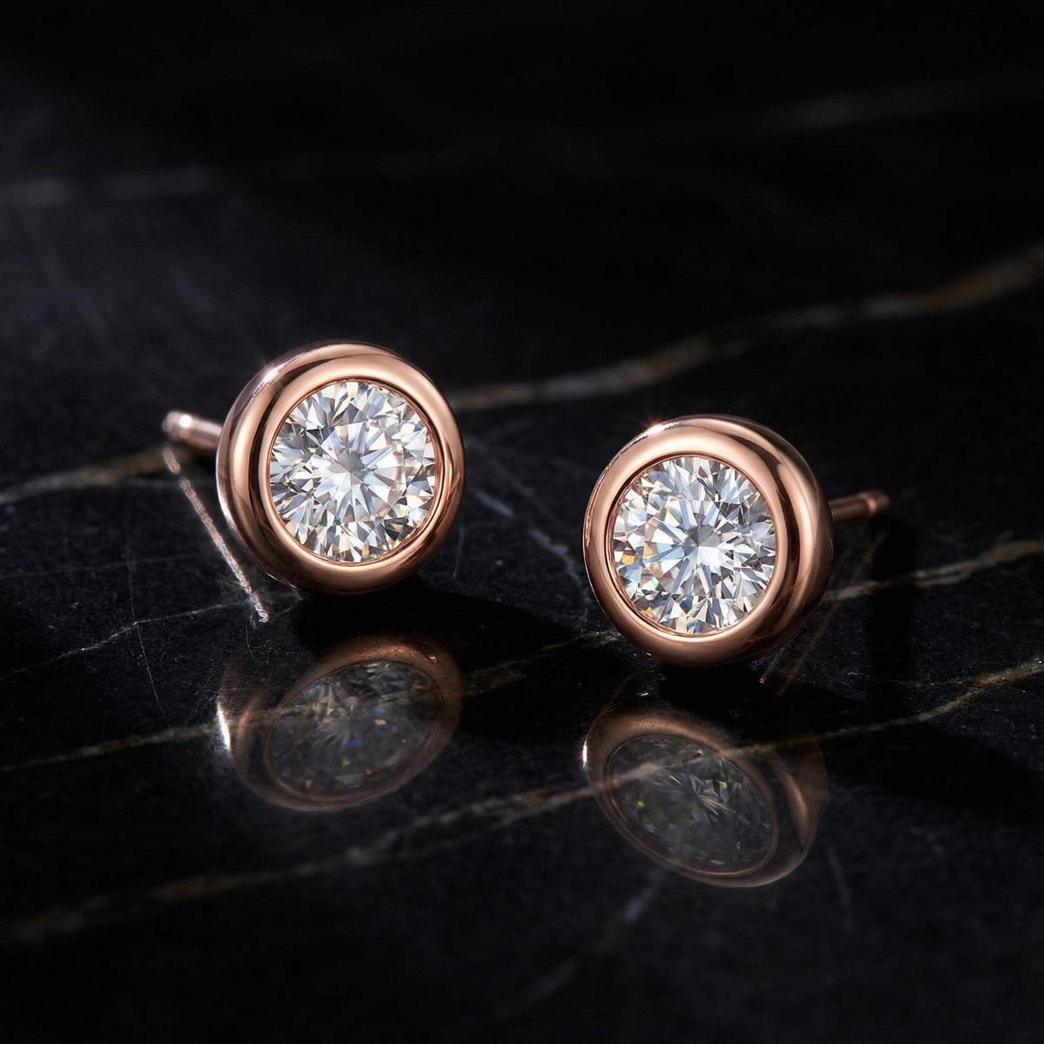 Aretes Rond Parfait Moissanita