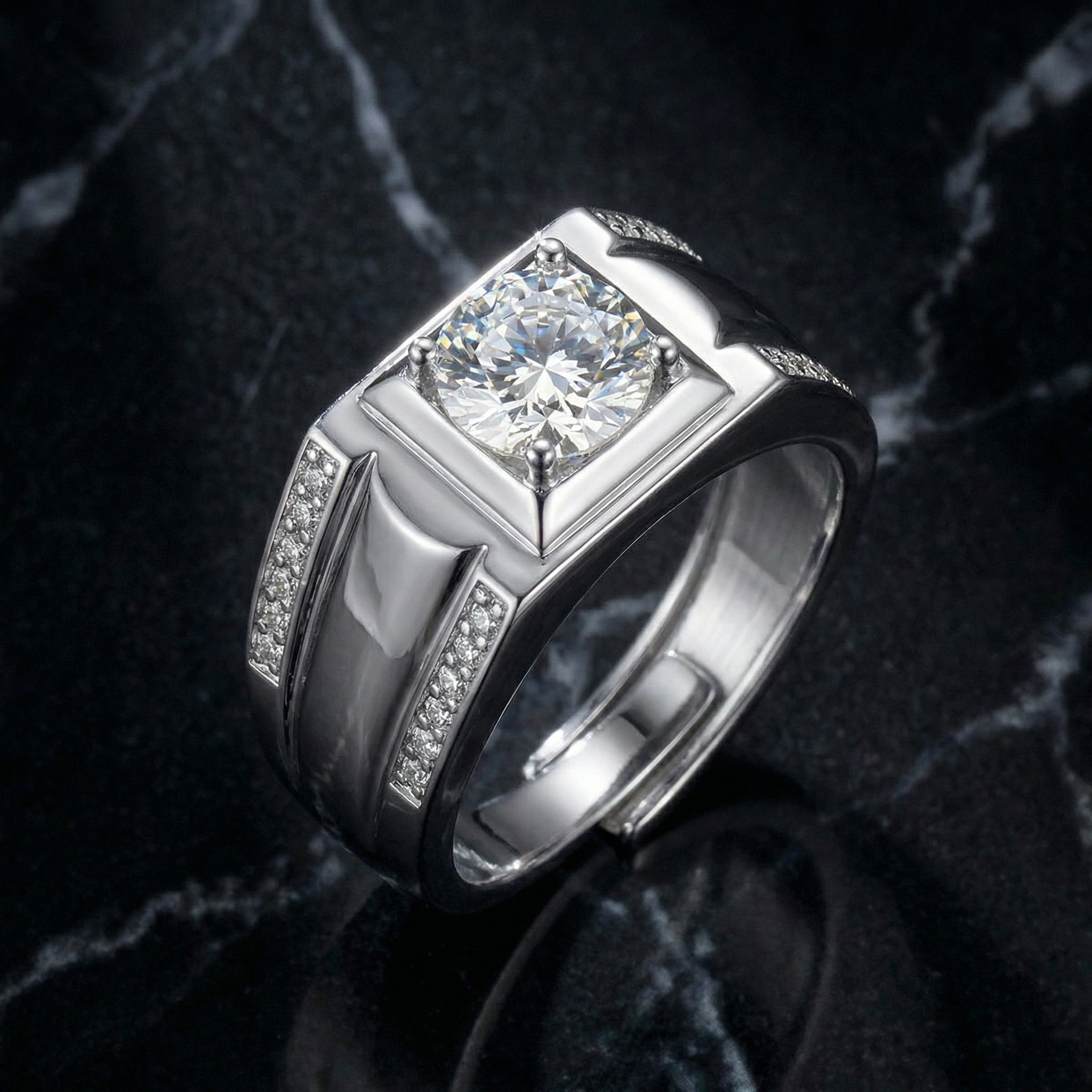 Anillo Géométrie Hombre Moissanita