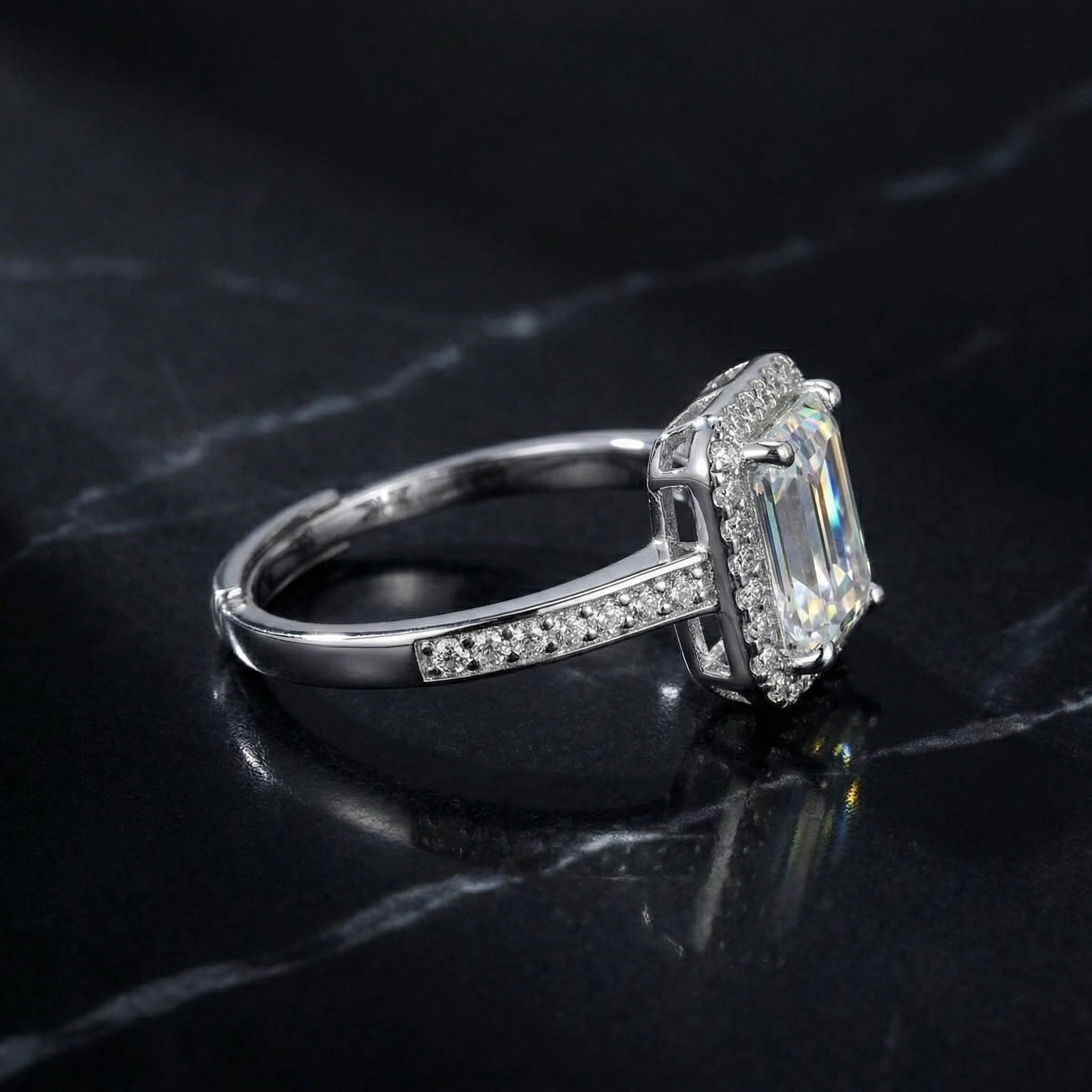 Anillo Baguette Lumière Moissanita