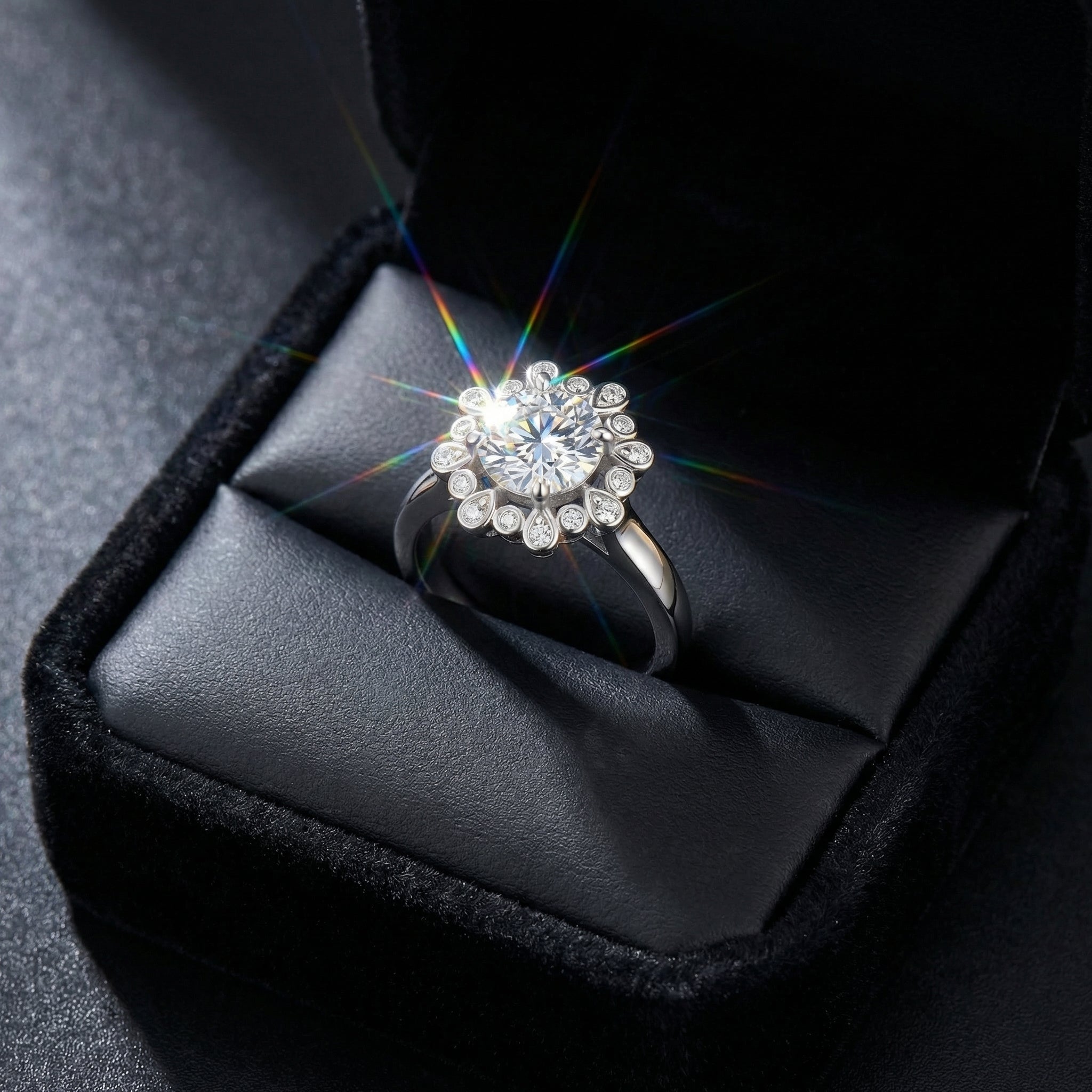 Anello Pivoine Bold Moissanita