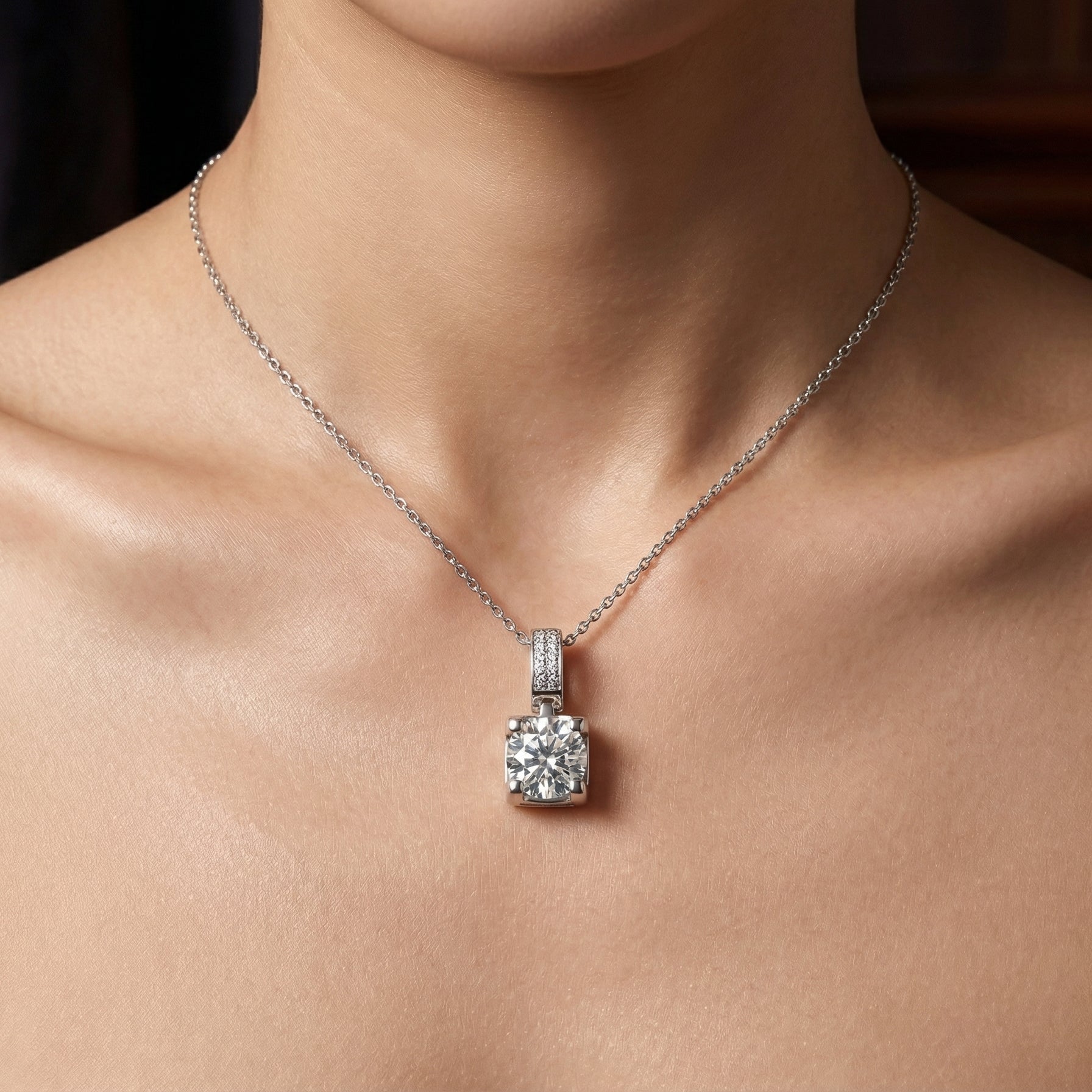 Collana Géométrie Pure Moissanita