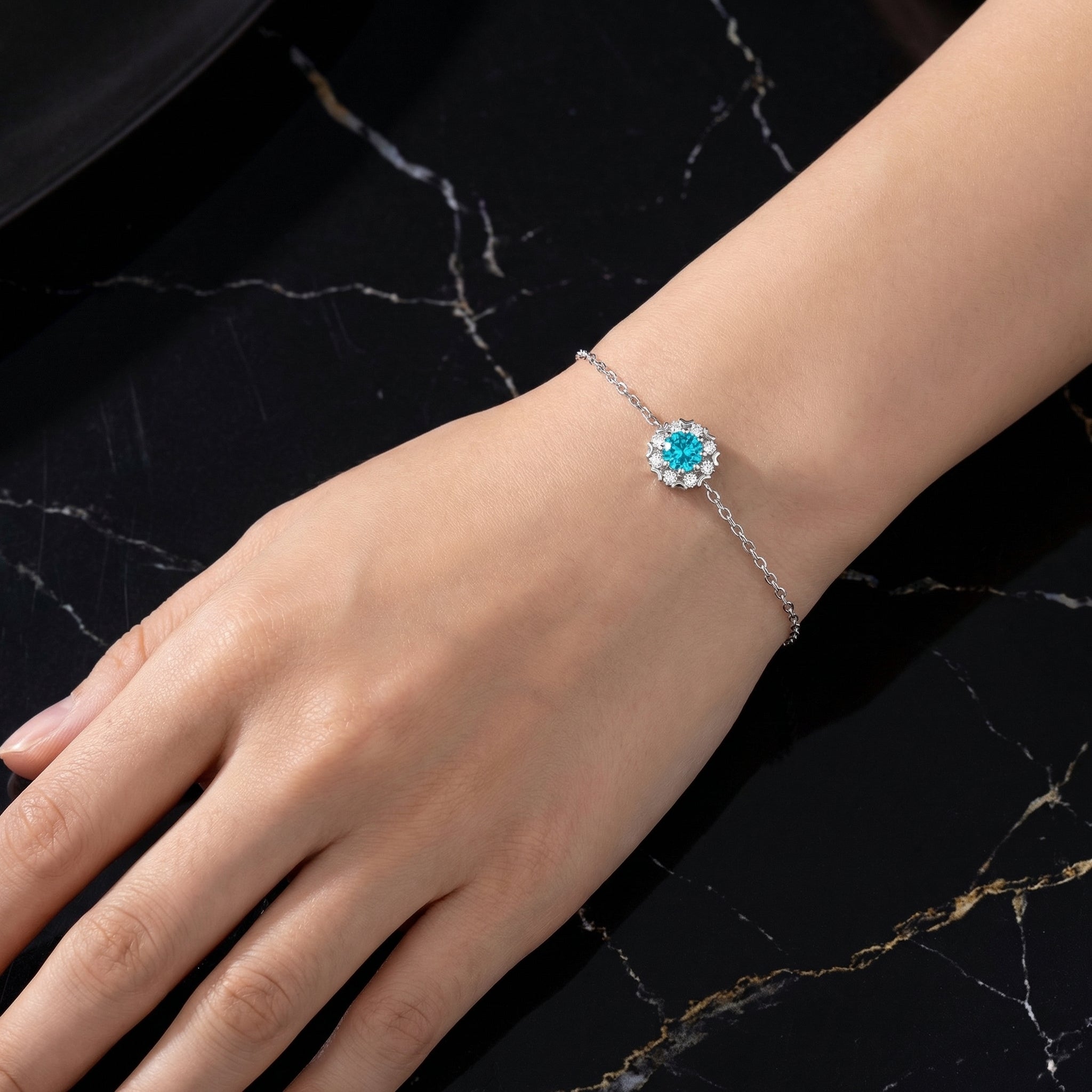 Pulsera Fleur Bleue Moissanita