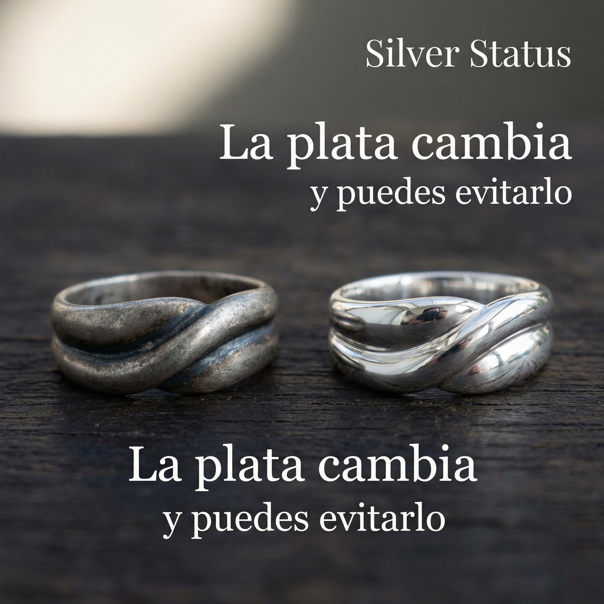 Manos limpiando suavemente una joya de plata 925 — cómo evitar la oxidación