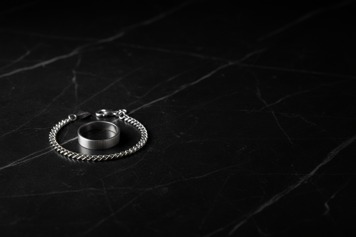 Joyas de plata para hombre: cómo llevarlas sin exceso