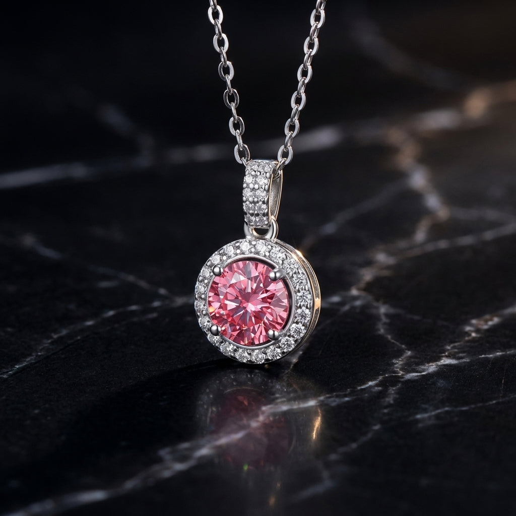 Collar Danse Rose Moissanita