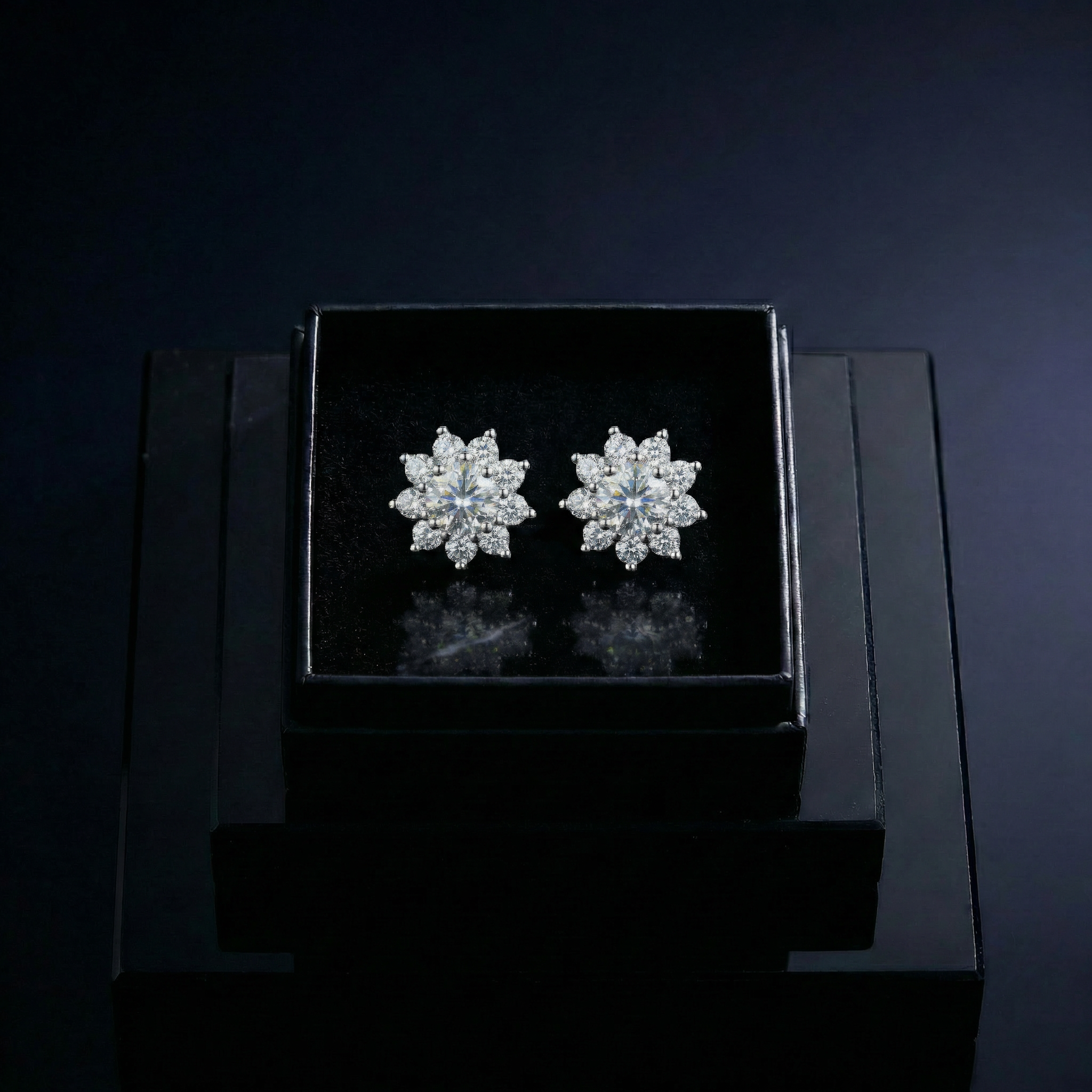 Pendientes Tournesol Moissanita
