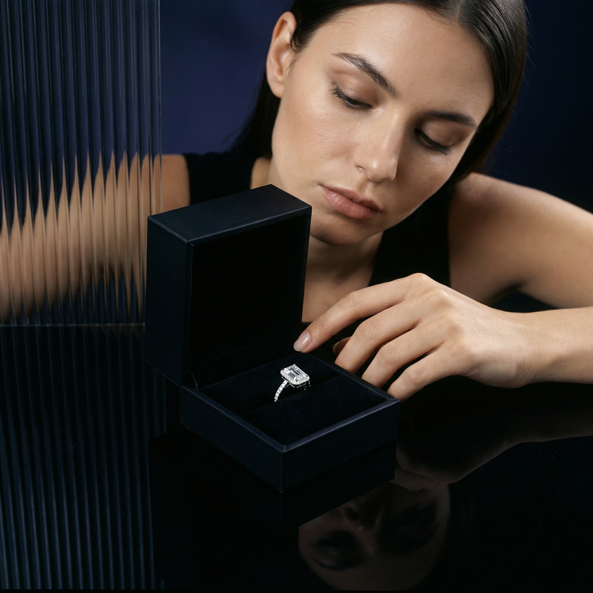 Anillo Baguette Lumière Moissanita