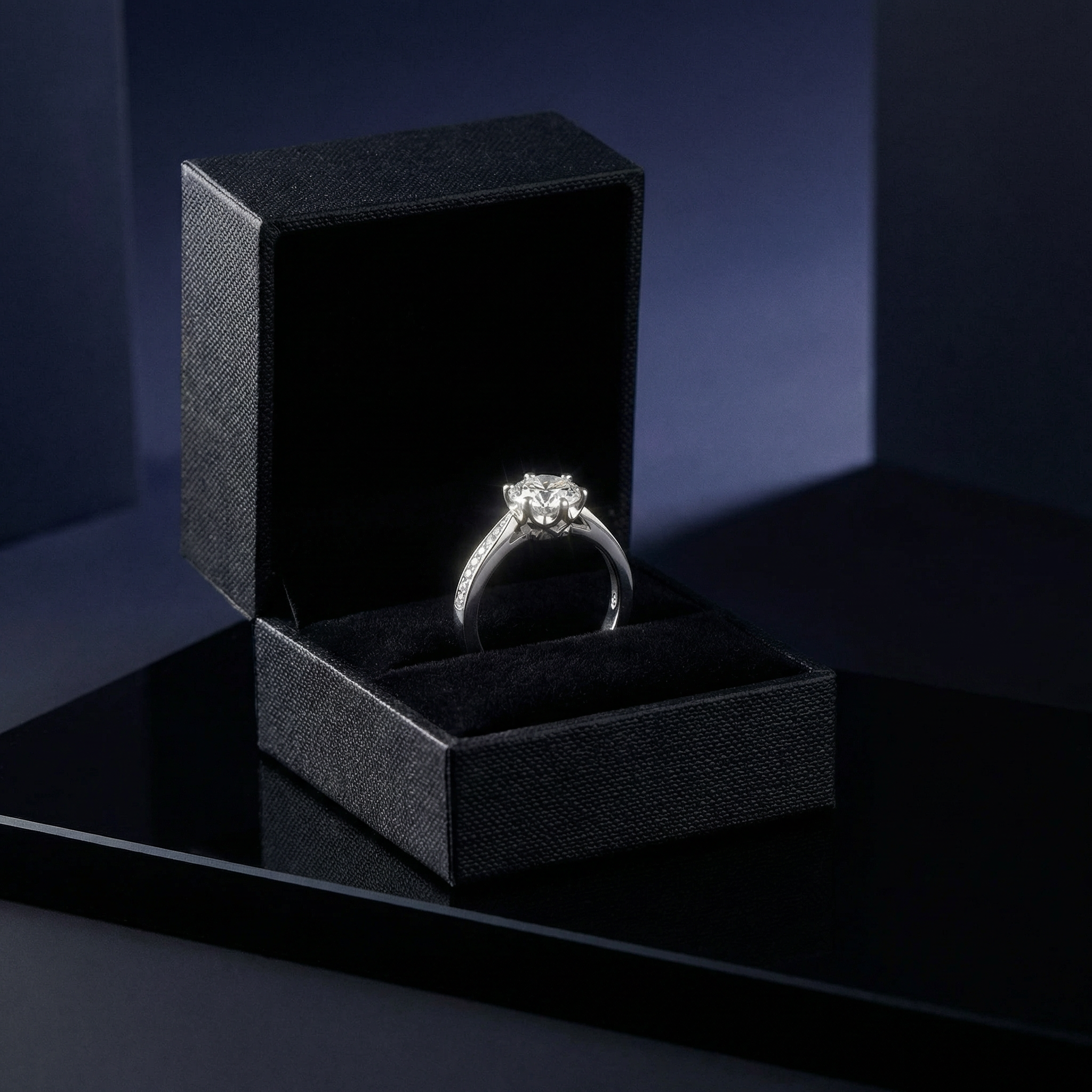 Anillo Flocon de Neige Moissanita