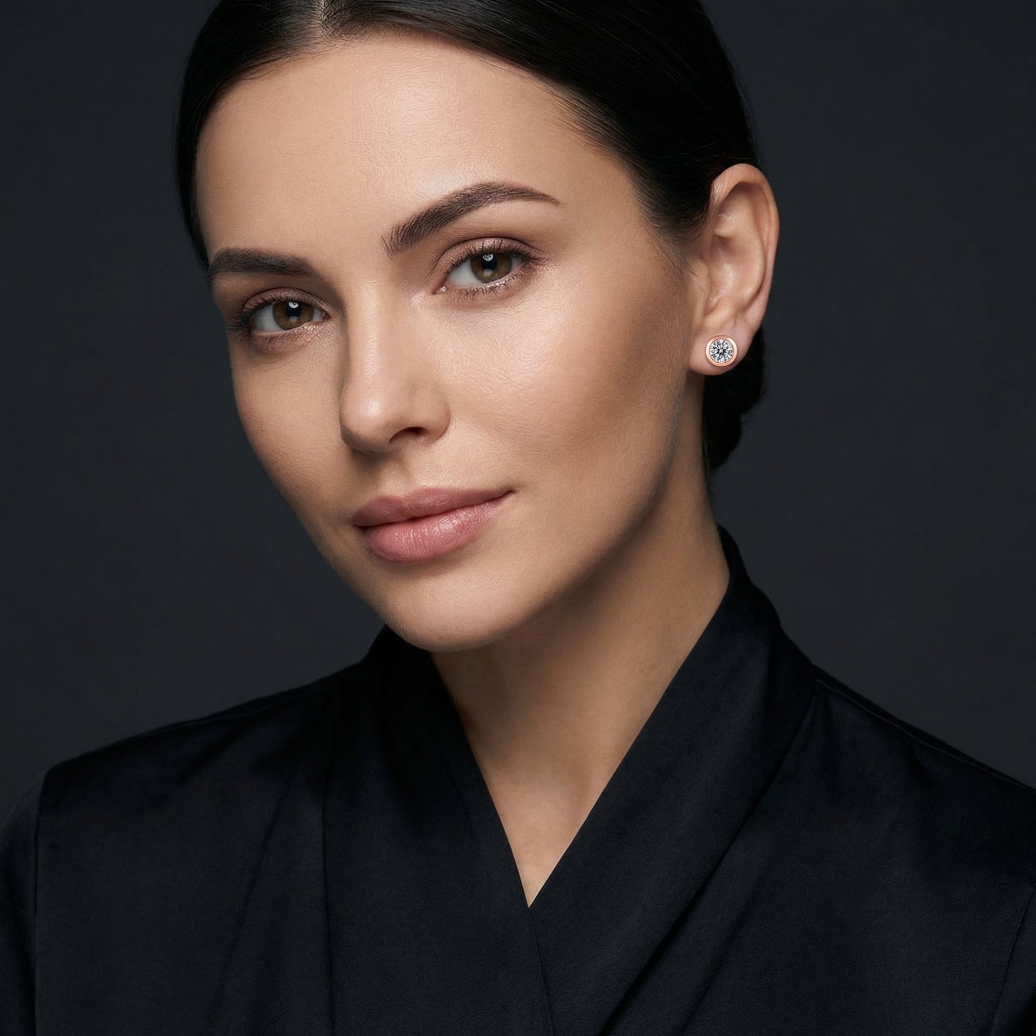 Aretes Rond Parfait Moissanita
