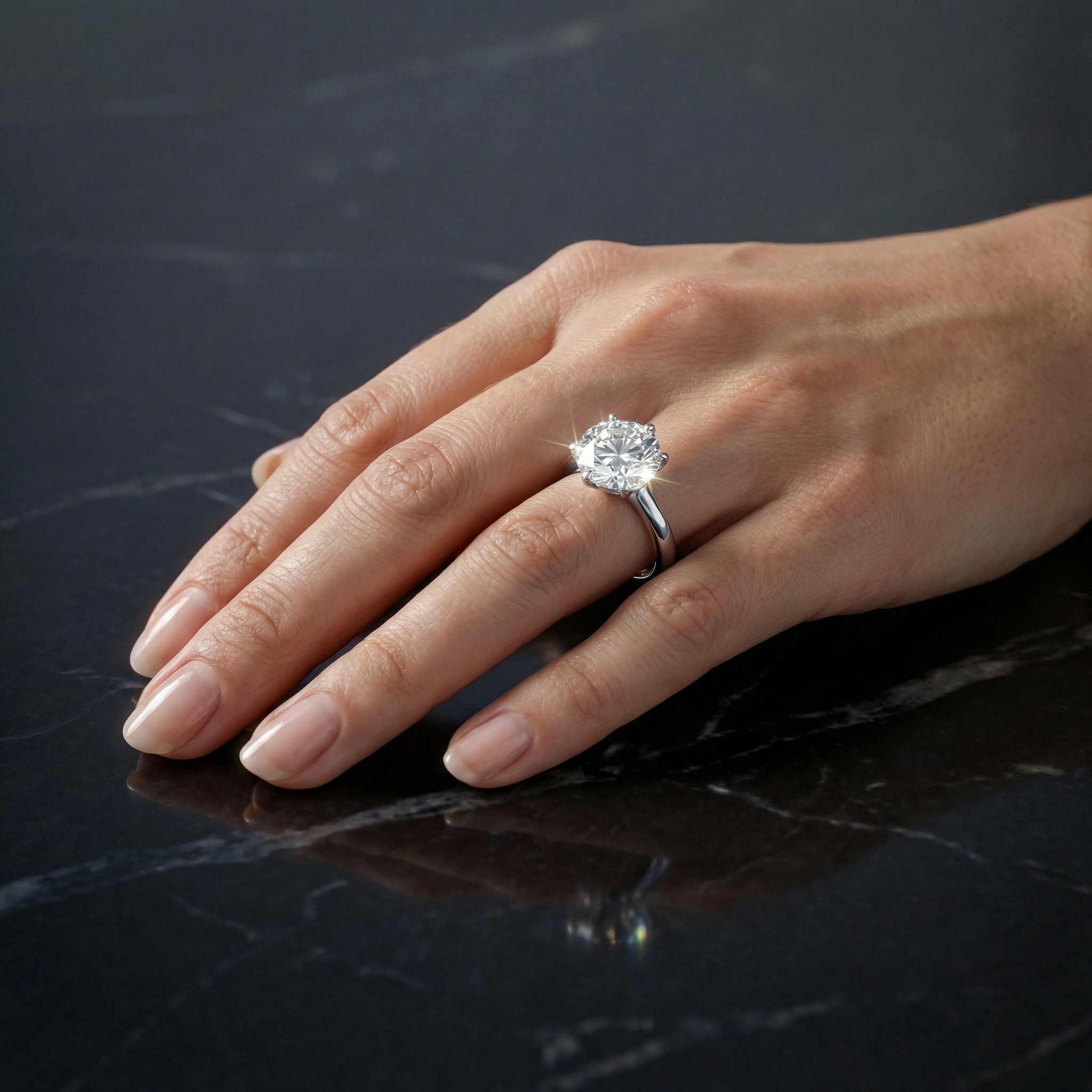 Anillo Solitaire Stack Moissanita