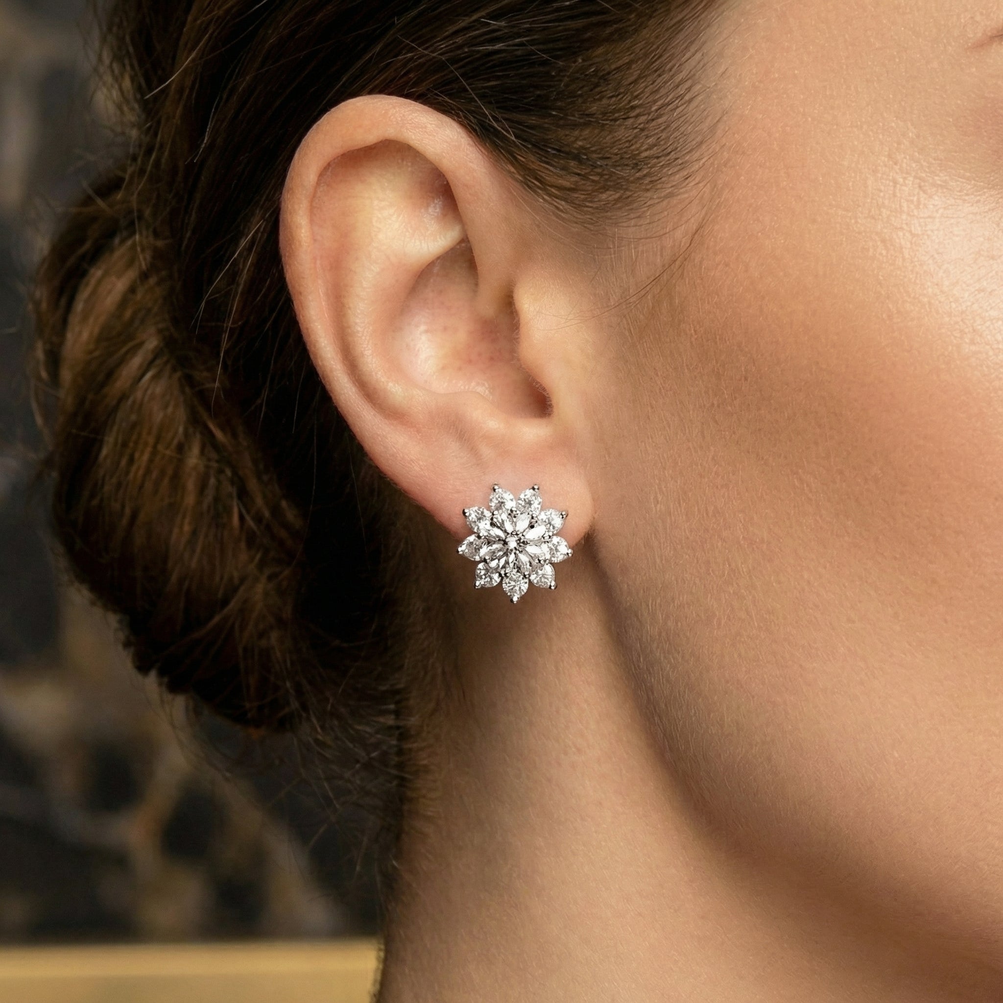 Pendientes Tournesol Moissanita