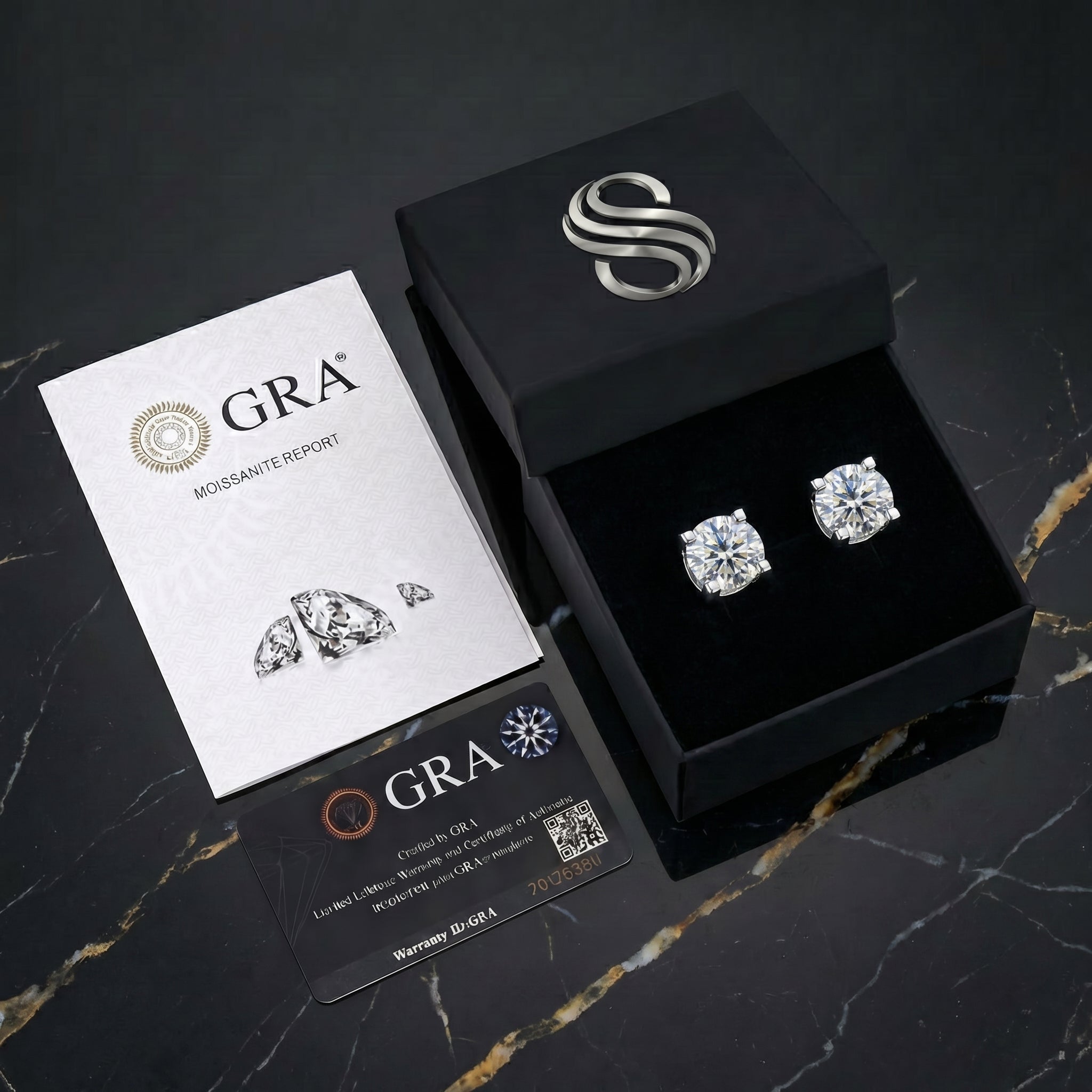 Pendientes Solitaire Quatre — Moissanita & Plata 925