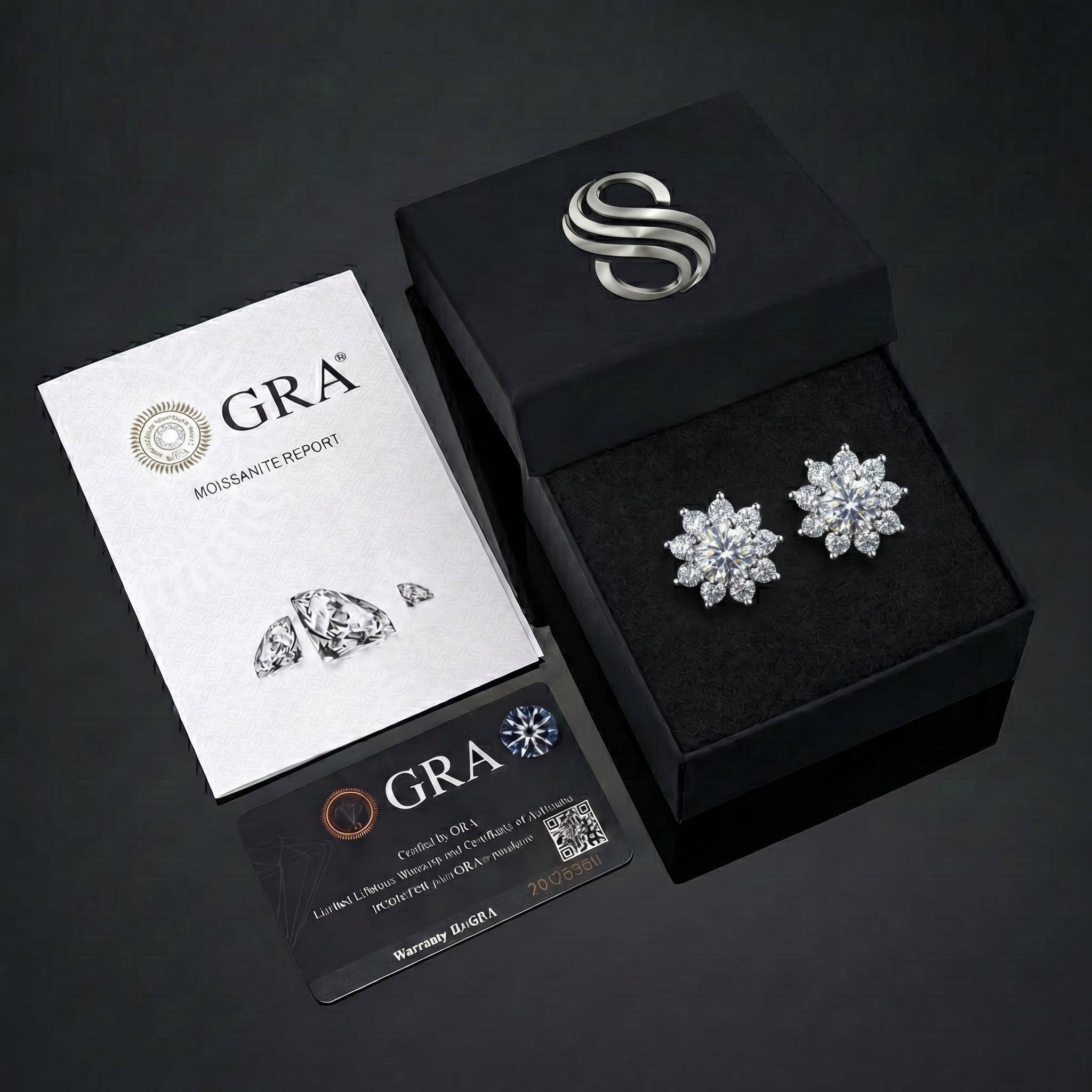 Pendientes Tournesol Moissanita