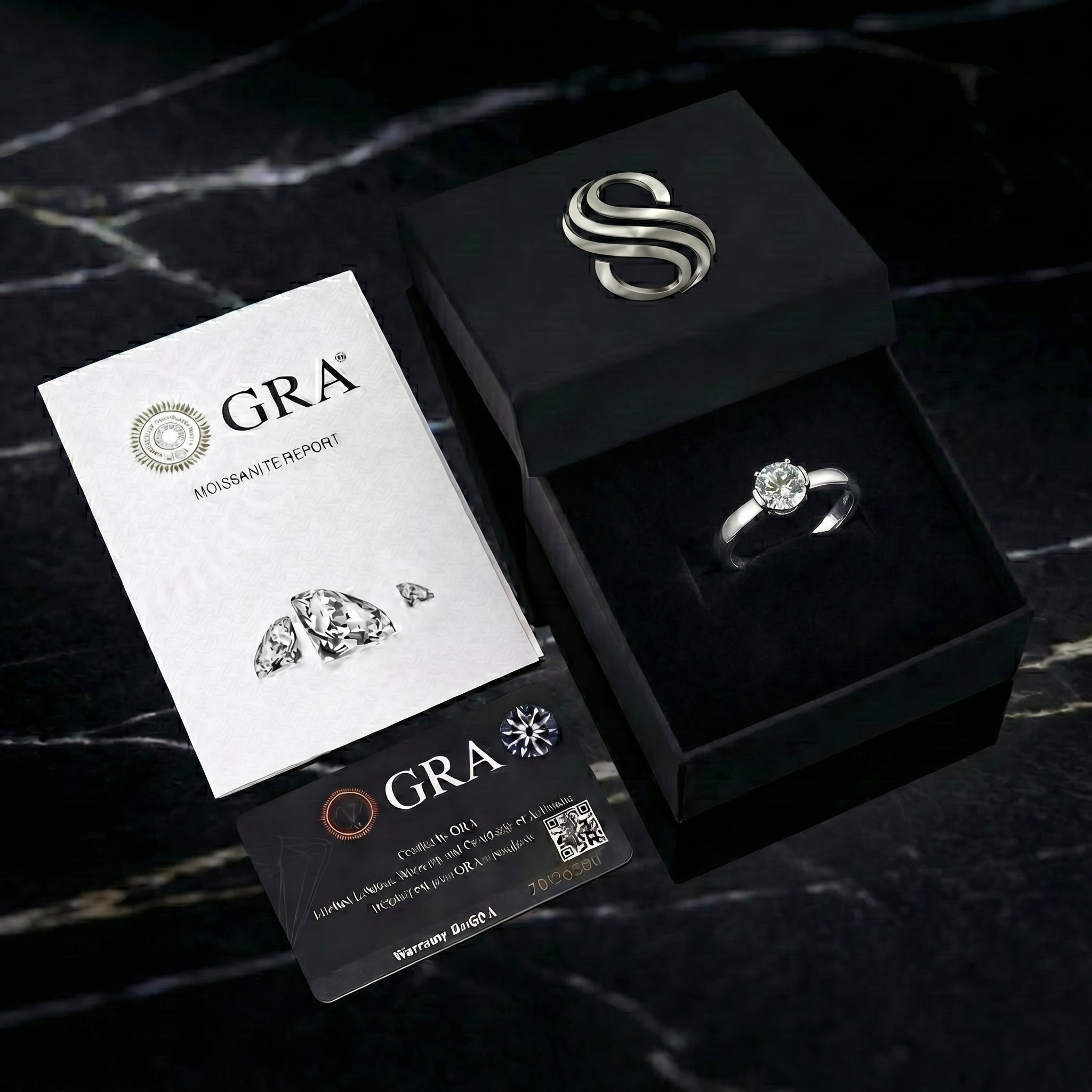 Anillo Solitaire Rond Moissanita