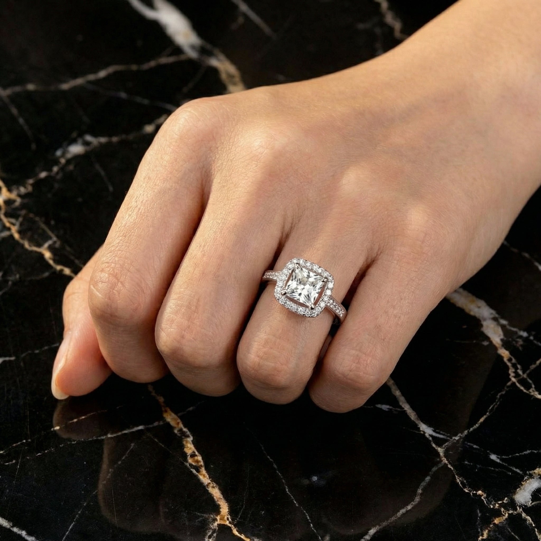 Anillo Carré Brillant Moissanita