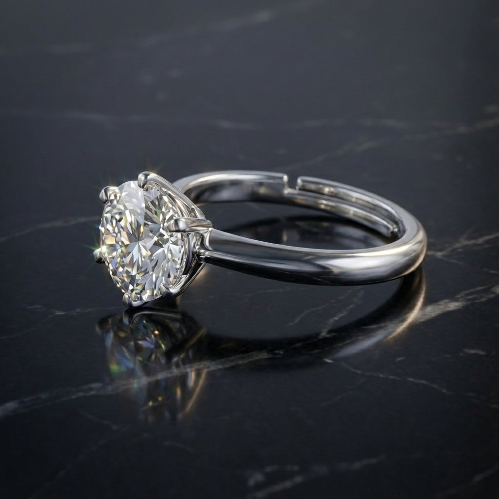 Anillo Solitaire Stack Moissanita