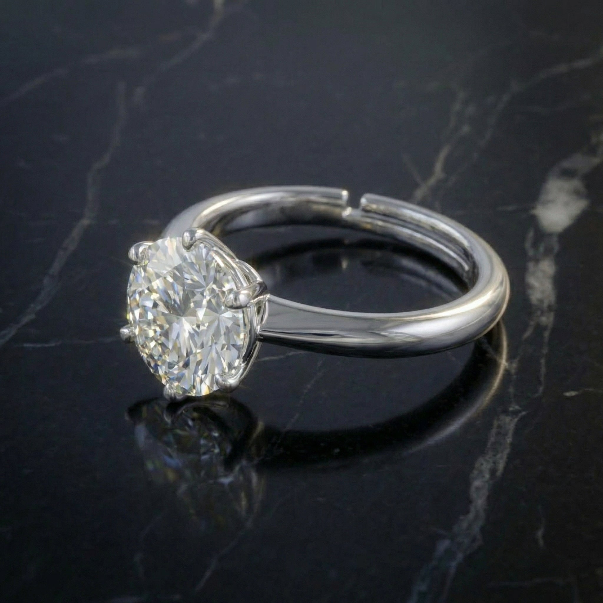 Anillo Solitaire Stack Moissanita