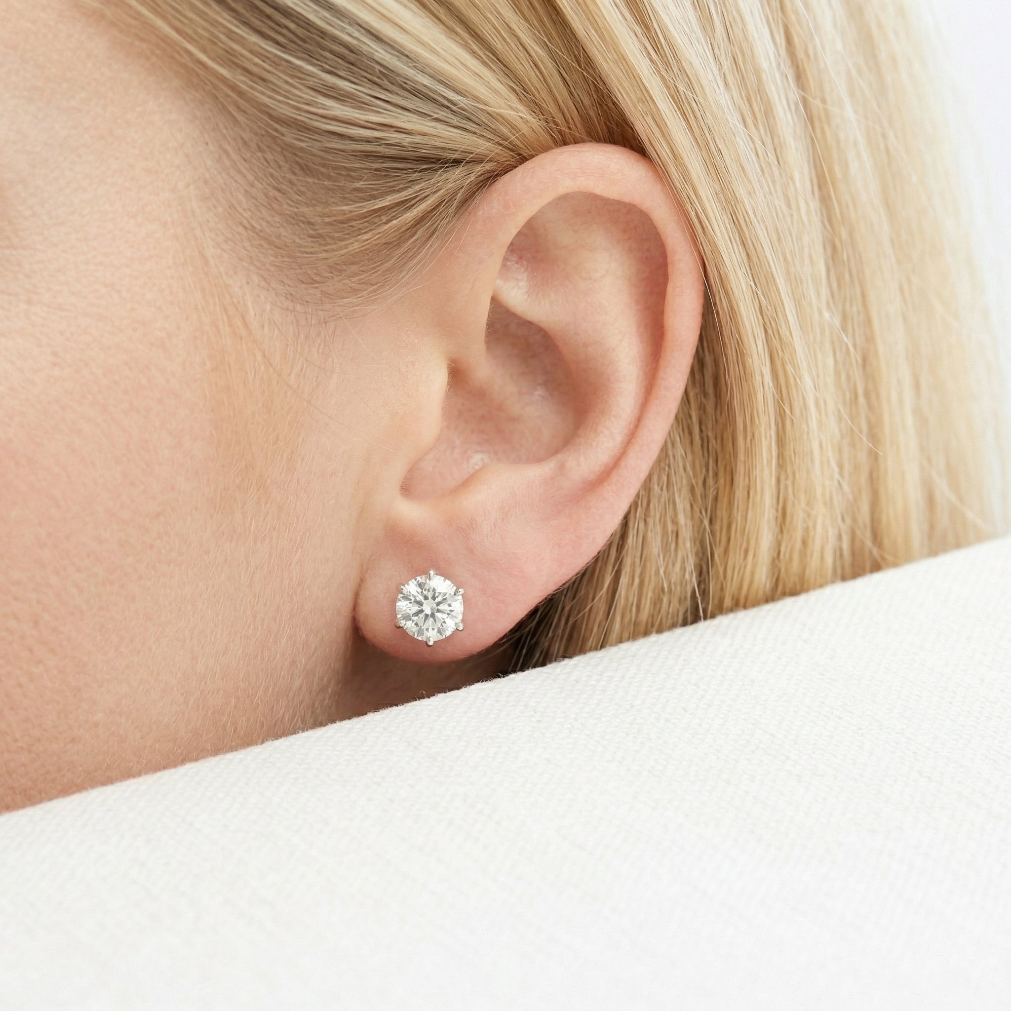 Pendientes Solitaire Six Garras Moissanita